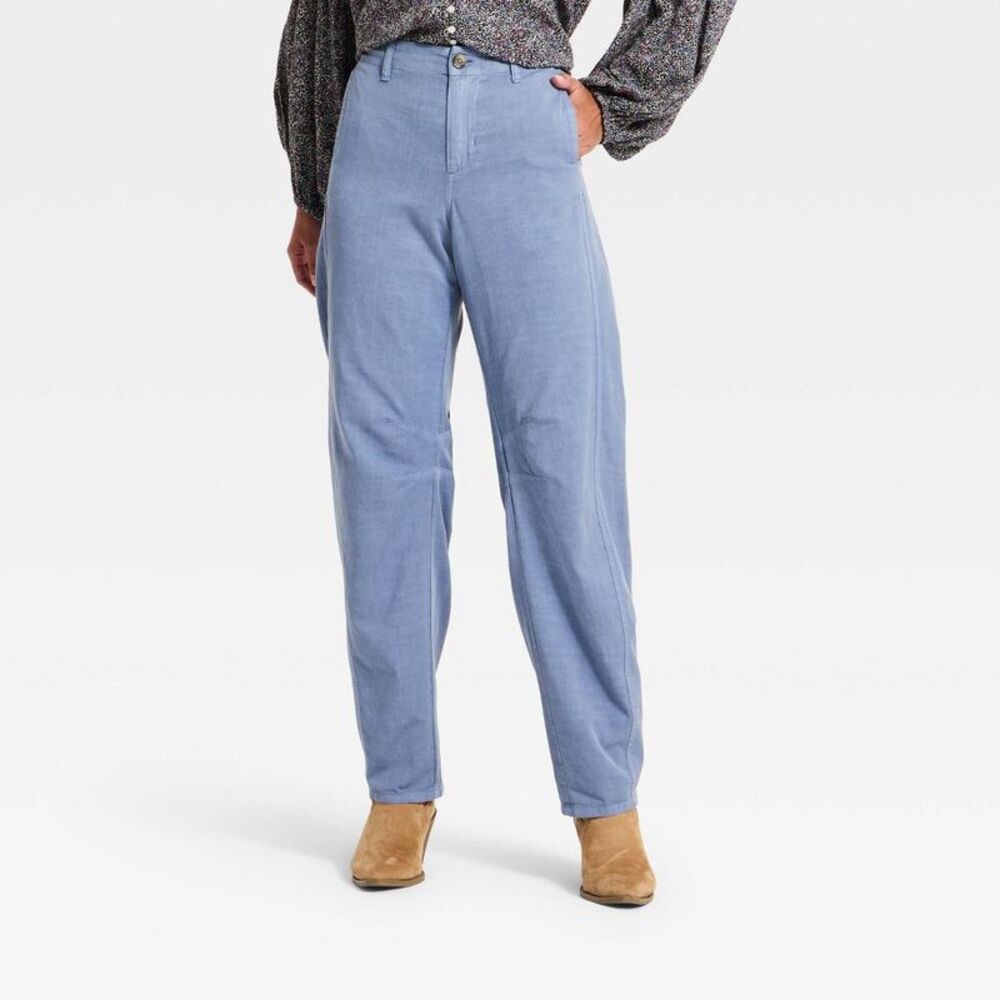 Women's Low-Rise Barrel Leg Cargo Pants - Universal Thread Blue 16